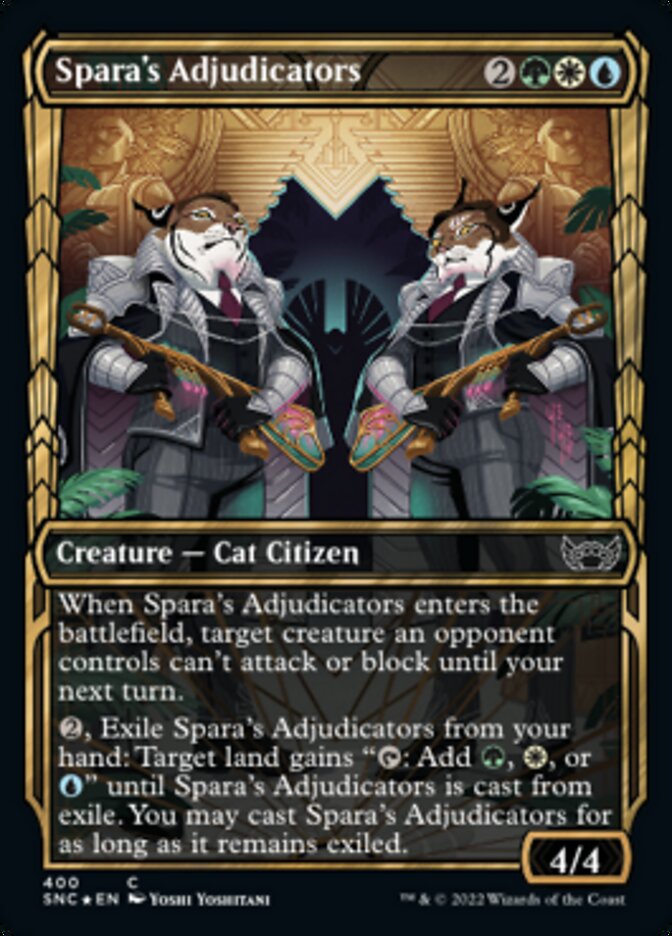 Spara's Adjudicators (Showcase Golden Age Gilded Foil) [Streets of New Capenna] | GrognardGamesBatavia