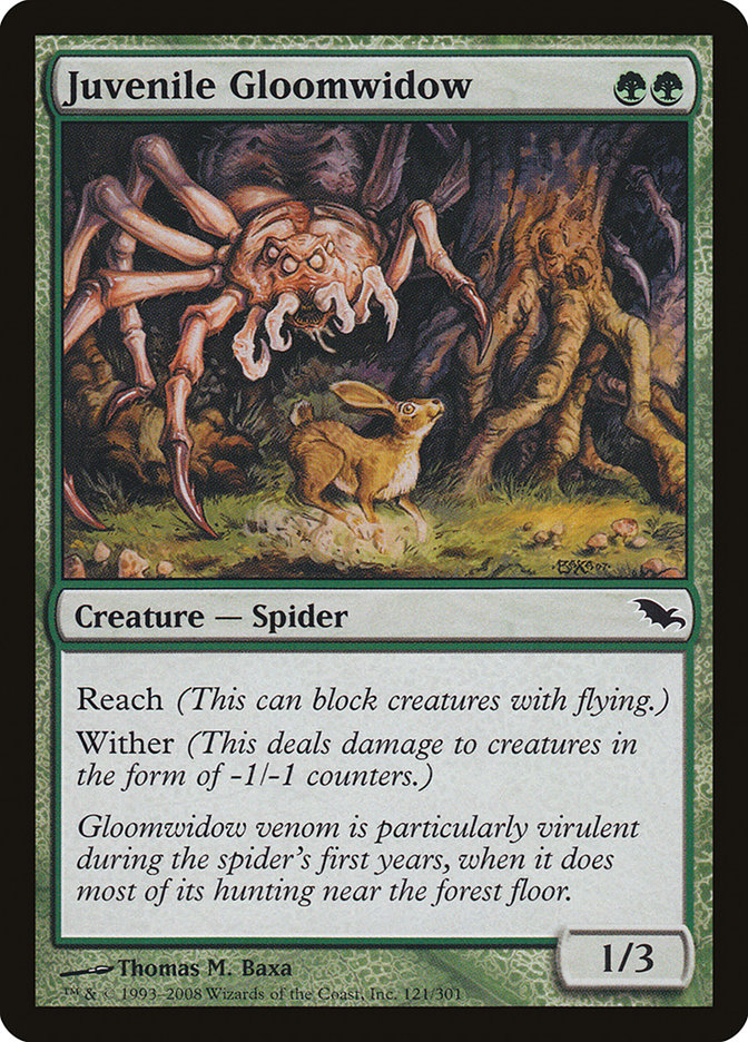 Juvenile Gloomwidow [Shadowmoor] | GrognardGamesBatavia