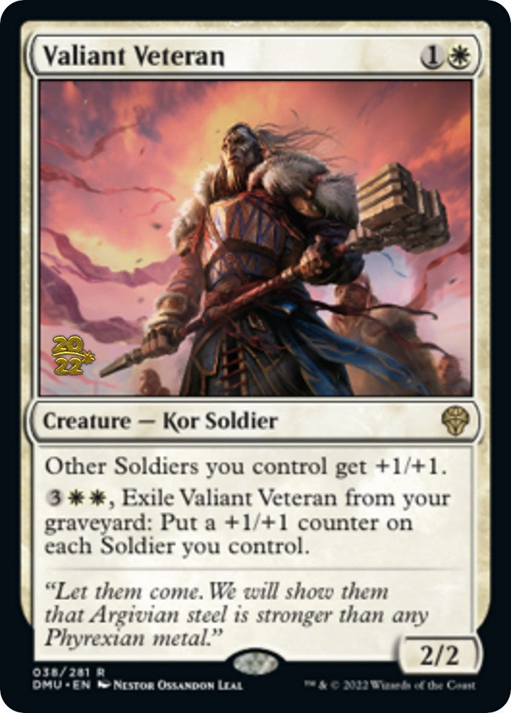 Valiant Veteran [Dominaria United Prerelease Promos] | GrognardGamesBatavia