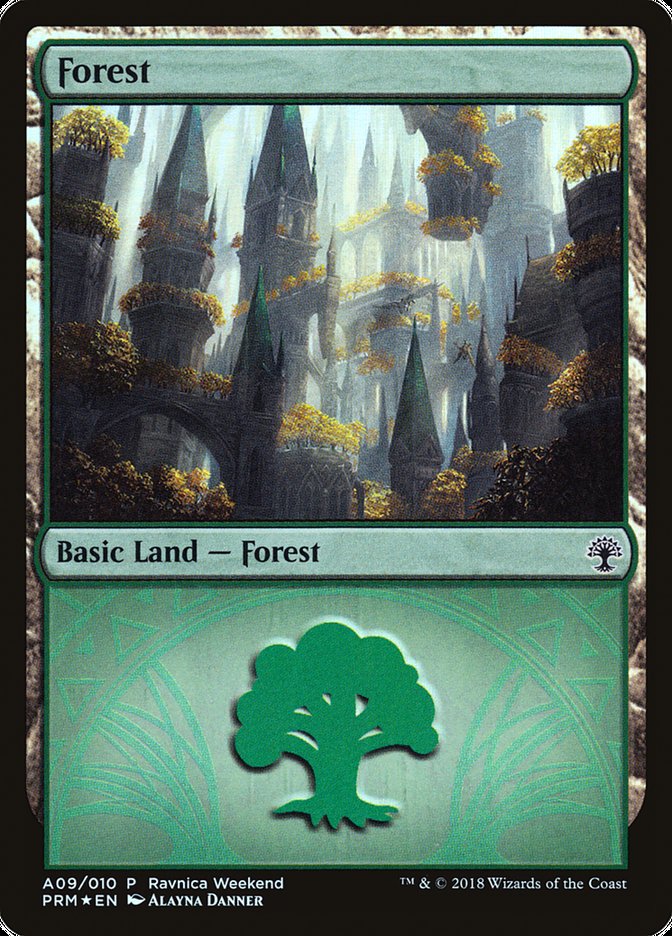 Forest (A09) [Ravnica Allegiance Ravnica Weekend] | GrognardGamesBatavia