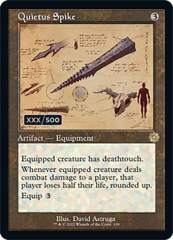 Quietus Spike (Retro Schematic) (Serial Numbered) [The Brothers' War Retro Artifacts] | GrognardGamesBatavia