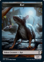 Rat // Zombie Double-Sided Token [Dungeons & Dragons: Adventures in the Forgotten Realms Commander Tokens] | GrognardGamesBatavia