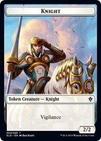 Knight // Food (16) Double-Sided Token [Throne of Eldraine Tokens] | GrognardGamesBatavia