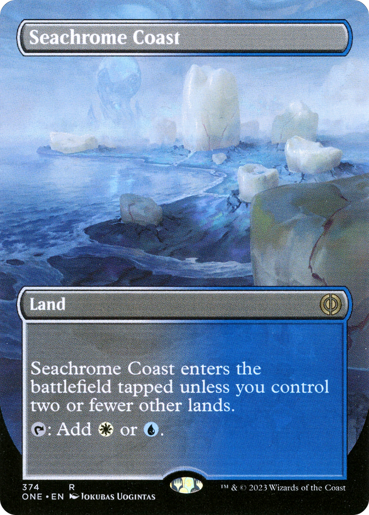 Seachrome Coast (Borderless Alternate Art) [Phyrexia: All Will Be One] | GrognardGamesBatavia