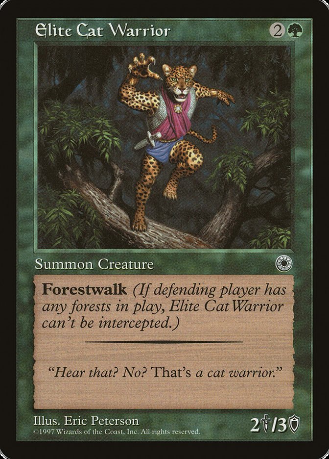 Elite Cat Warrior (With Flavor Text) [Portal] | GrognardGamesBatavia