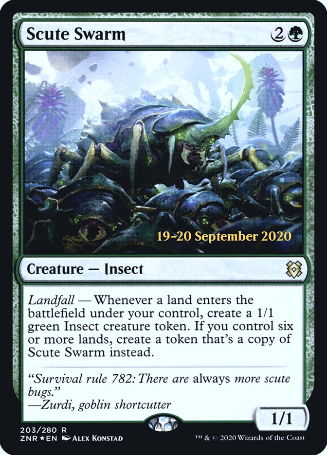 Scute Swarm [Zendikar Rising Prerelease Promos] | GrognardGamesBatavia