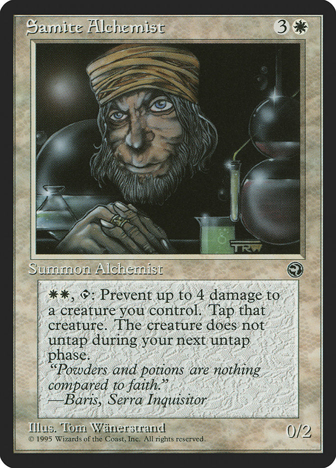 Samite Alchemist (Baris Flavor Text) [Homelands] | GrognardGamesBatavia