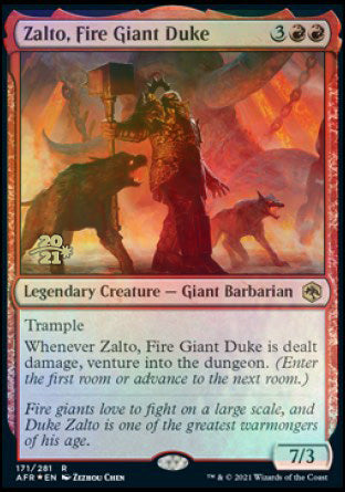 Zalto, Fire Giant Duke [Dungeons & Dragons: Adventures in the Forgotten Realms Prerelease Promos] | GrognardGamesBatavia