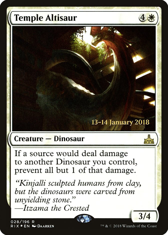 Temple Altisaur [Rivals of Ixalan Prerelease Promos] | GrognardGamesBatavia