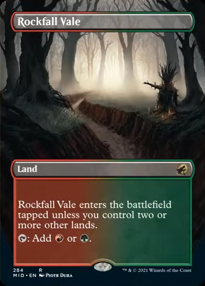 Rockfall Vale (Borderless Alternate Art) [Innistrad: Midnight Hunt] | GrognardGamesBatavia