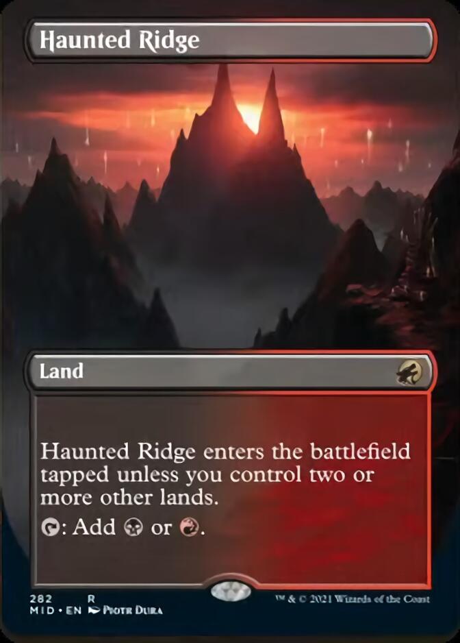 Haunted Ridge (Borderless Alternate Art) [Innistrad: Midnight Hunt] | GrognardGamesBatavia