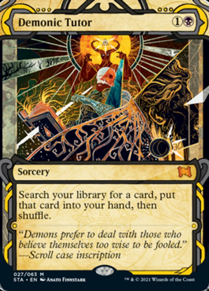 Demonic Tutor (Foil Etched) [Strixhaven: School of Mages Mystical Archive] | GrognardGamesBatavia