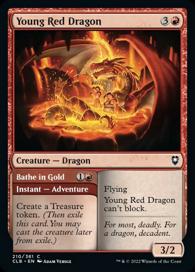 Young Red Dragon // Bathe in Gold [Commander Legends: Battle for Baldur's Gate] | GrognardGamesBatavia