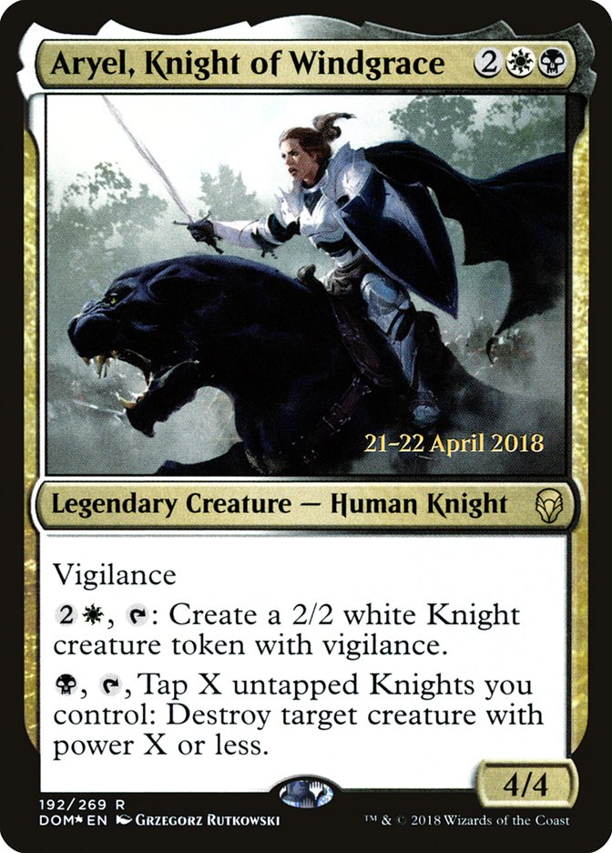 Aryel, Knight of Windgrace [Dominaria Prerelease Promos] | GrognardGamesBatavia