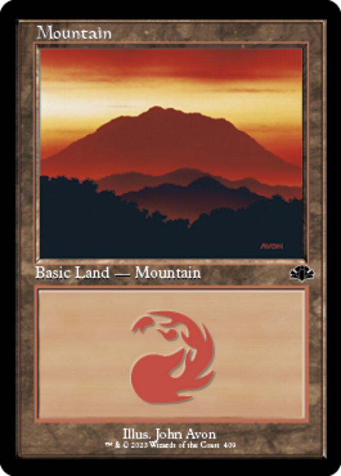 Mountain (409) (Retro) [Dominaria Remastered] | GrognardGamesBatavia