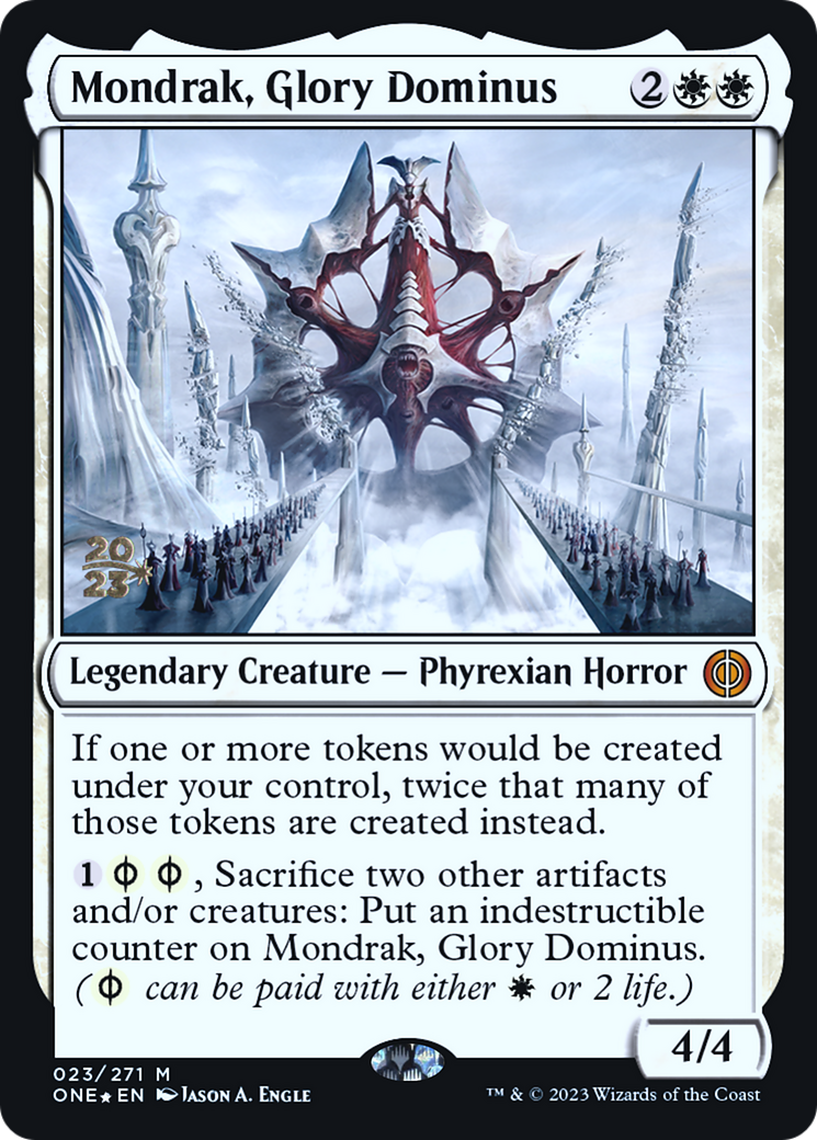 Mondrak, Glory Dominus [Phyrexia: All Will Be One Prerelease Promos] | GrognardGamesBatavia