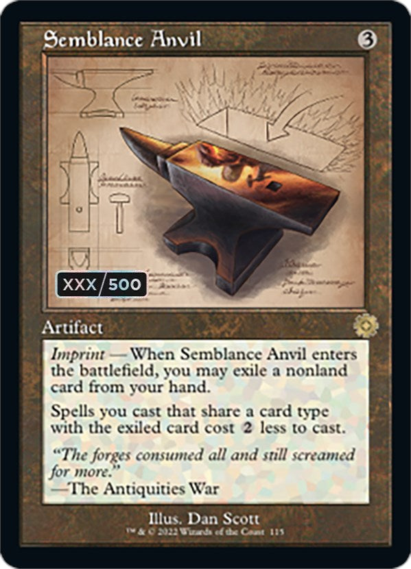 Semblance Anvil (Retro Schematic) (Serial Numbered) [The Brothers' War Retro Artifacts] | GrognardGamesBatavia