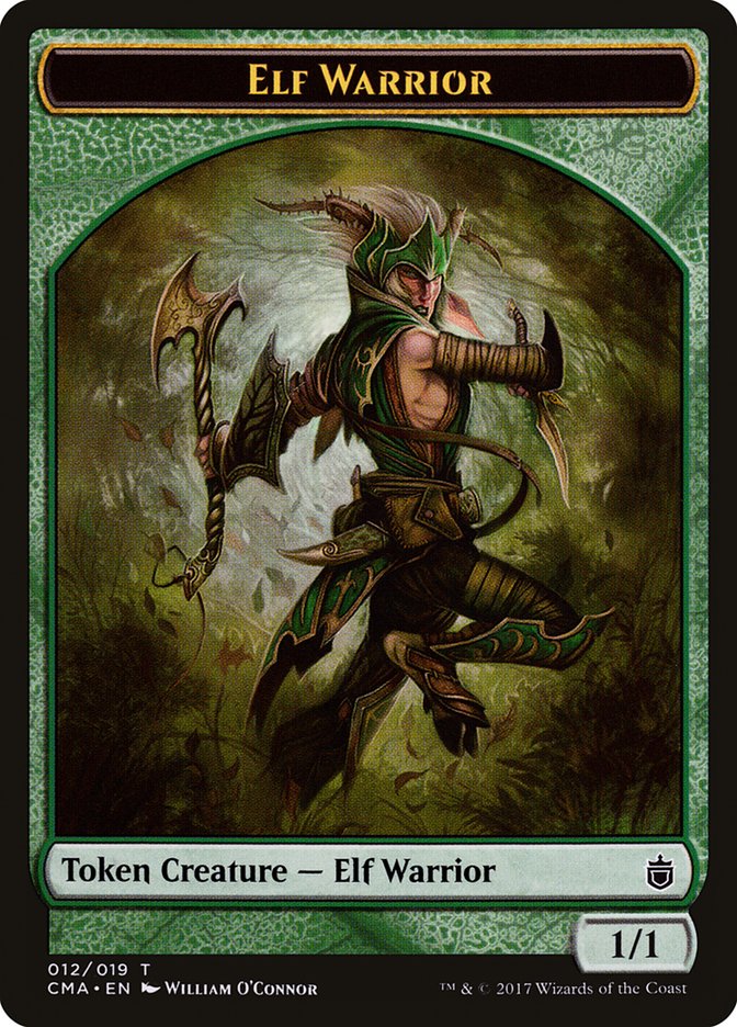 Elf Warrior Token [Commander Anthology Tokens] | GrognardGamesBatavia