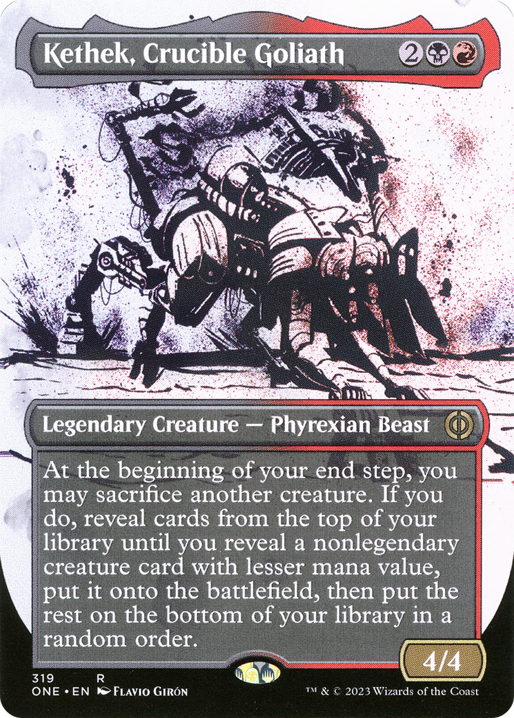 Kethek, Crucible Goliath (Borderless Ichor) [Phyrexia: All Will Be One] | GrognardGamesBatavia