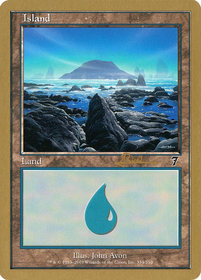 Island (ar334) (Antoine Ruel) [World Championship Decks 2001] | GrognardGamesBatavia