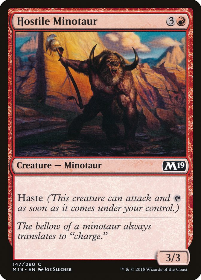 Hostile Minotaur [Core Set 2019] | GrognardGamesBatavia