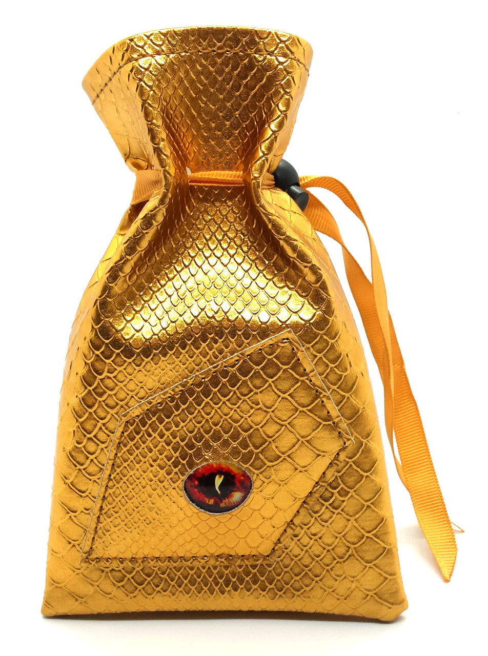 Dragon Eye Dice Bag - Gold Dragon | GrognardGamesBatavia