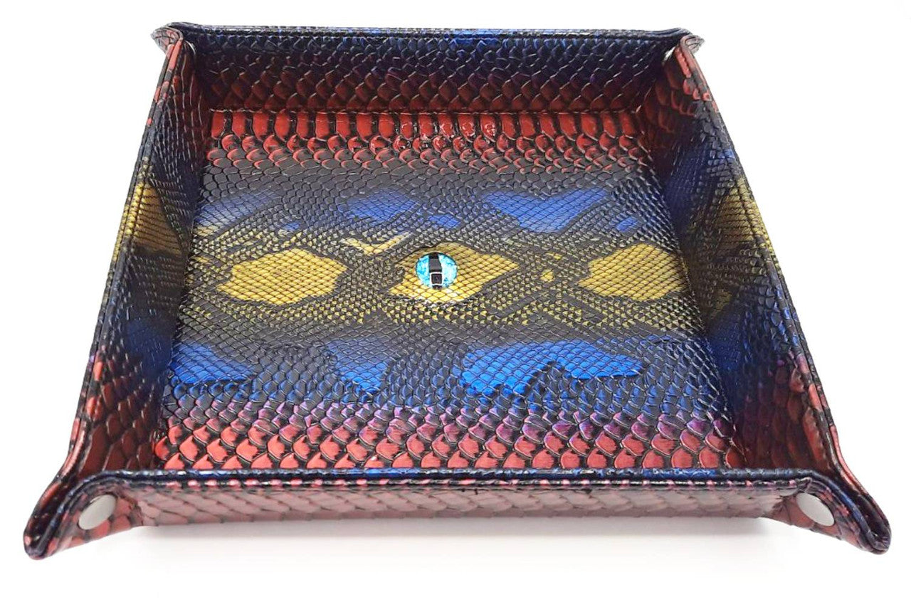 Dragon Eye Rolling Tray - Spectral Blue and Gold | GrognardGamesBatavia