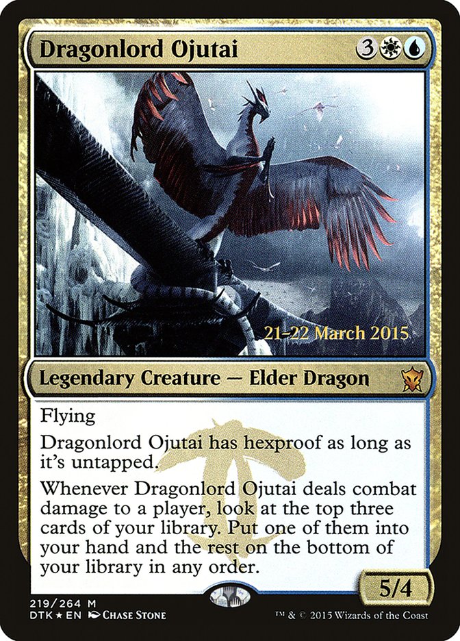 Dragonlord Ojutai [Dragons of Tarkir Prerelease Promos] | GrognardGamesBatavia