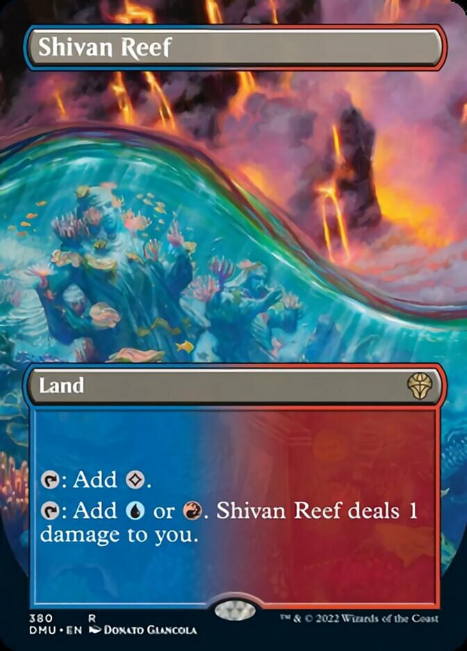 Shivan Reef (Borderless Alternate Art) [Dominaria United] | GrognardGamesBatavia