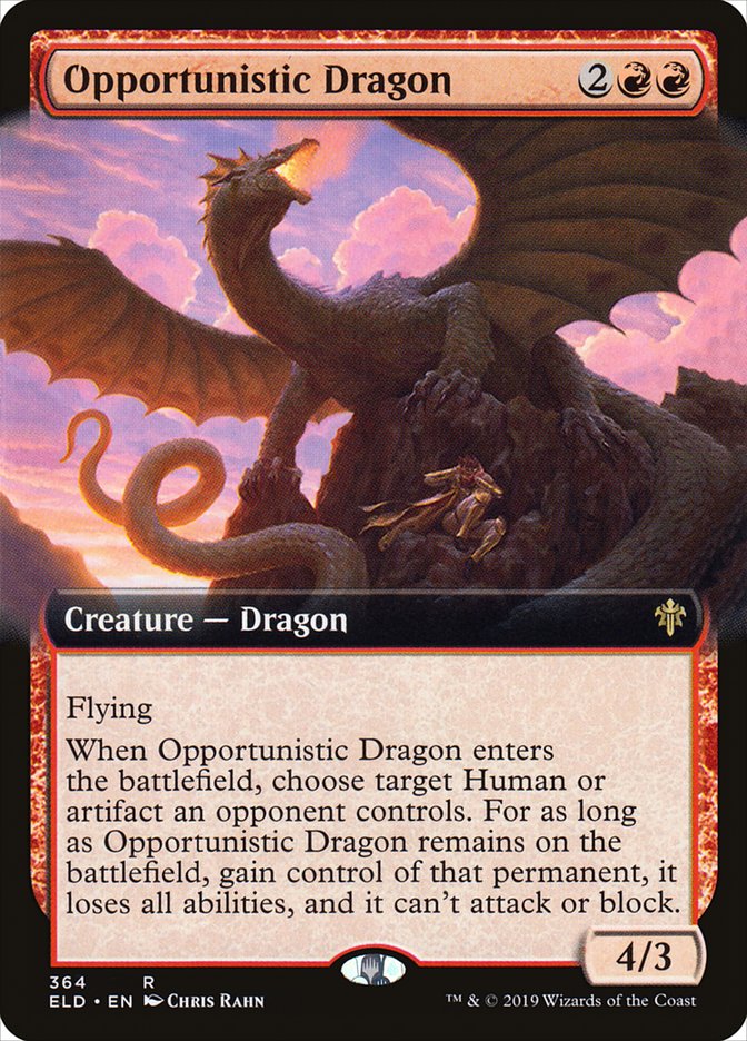 Opportunistic Dragon (Extended Art) [Throne of Eldraine] | GrognardGamesBatavia