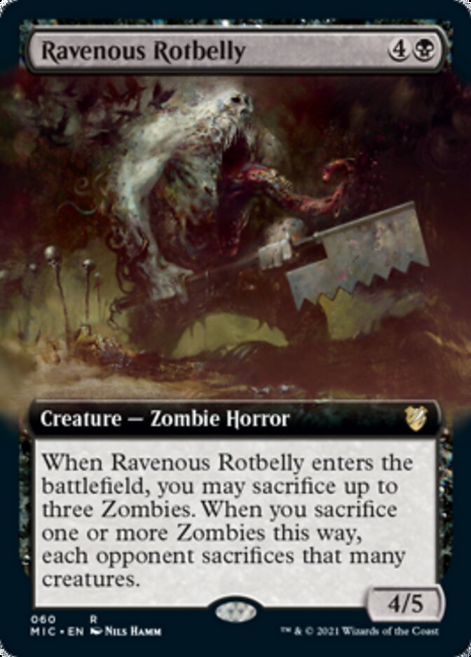 Ravenous Rotbelly (Extended Art) [Innistrad: Midnight Hunt Commander] | GrognardGamesBatavia