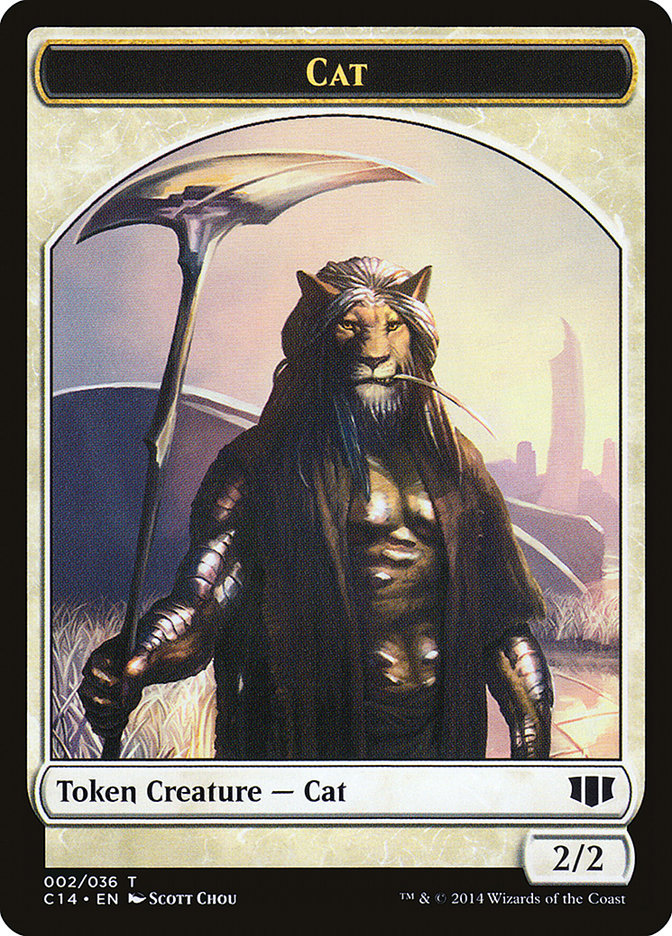 Angel // Cat Double-Sided Token [Commander 2014 Tokens] | GrognardGamesBatavia