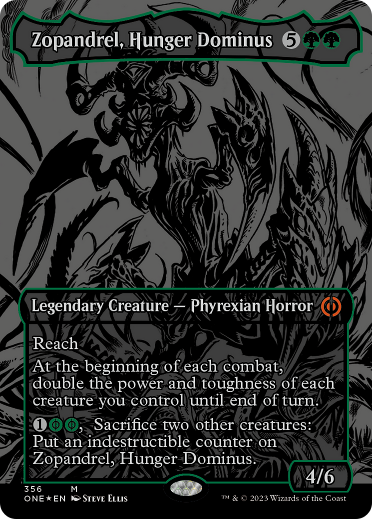 Zopandrel, Hunger Dominus (Oil Slick Raised Foil) [Phyrexia: All Will Be One] | GrognardGamesBatavia