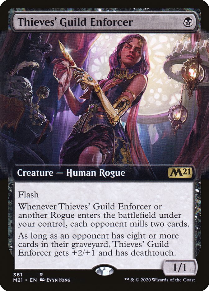 Thieves' Guild Enforcer (Extended Art) [Core Set 2021] | GrognardGamesBatavia