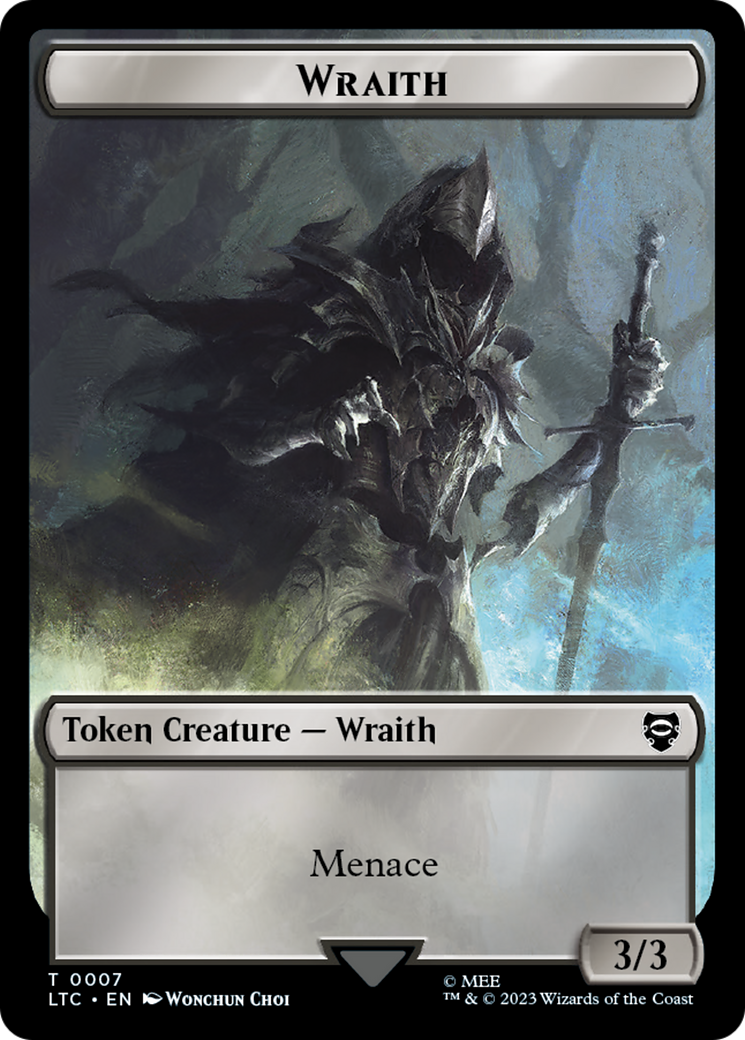 Treasure // Wraith Double-Sided Token [The Lord of the Rings: Tales of Middle-Earth Commander Tokens] | GrognardGamesBatavia