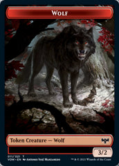 Wolf (011) // Spirit (002) Double-Sided Token [Innistrad: Crimson Vow Tokens] | GrognardGamesBatavia