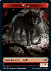 Wolf (011) // Boar Double-Sided Token [Innistrad: Crimson Vow Tokens] | GrognardGamesBatavia