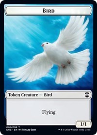 Bird (001) // Soldier Double-Sided Token [Kaldheim Commander Tokens] | GrognardGamesBatavia