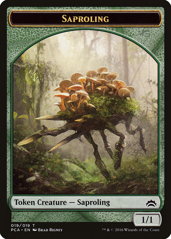 Dragon // Saproling Double-Sided Token [Planechase Anthology Tokens] | GrognardGamesBatavia