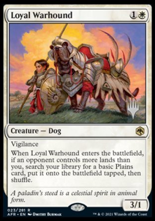 Loyal Warhound (Promo Pack) [Dungeons & Dragons: Adventures in the Forgotten Realms Promos] | GrognardGamesBatavia