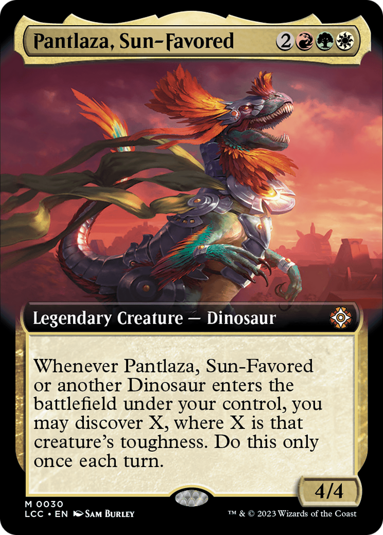 Pantlaza, Sun-Favored (Extended Art) [The Lost Caverns of Ixalan Commander] | GrognardGamesBatavia