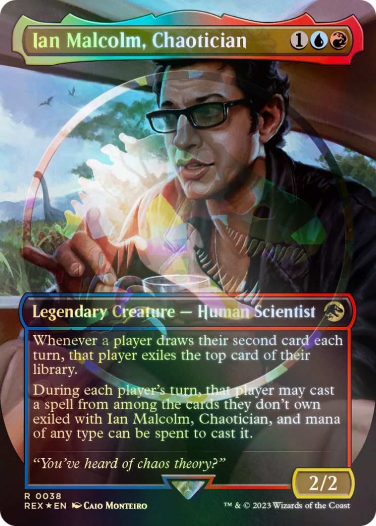 Ian Malcolm, Chaotician Emblem (Borderless) [Jurassic World Collection Tokens] | GrognardGamesBatavia