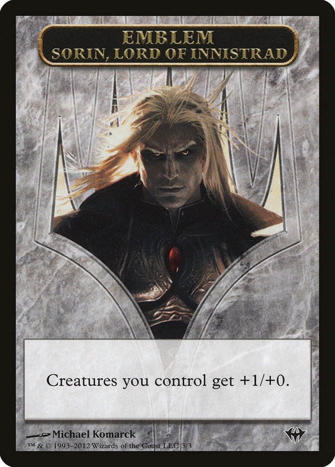 Sorin, Lord of Innistrad Emblem [Dark Ascension Tokens] | GrognardGamesBatavia