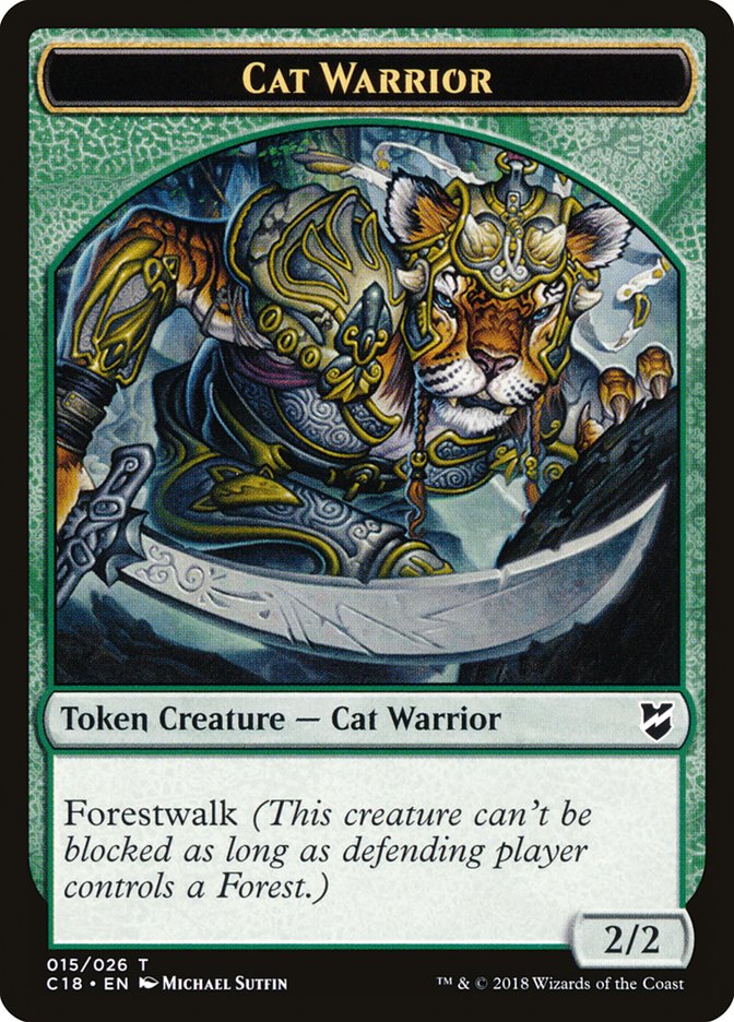 Cat Warrior Token [Commander 2018 Tokens] | GrognardGamesBatavia