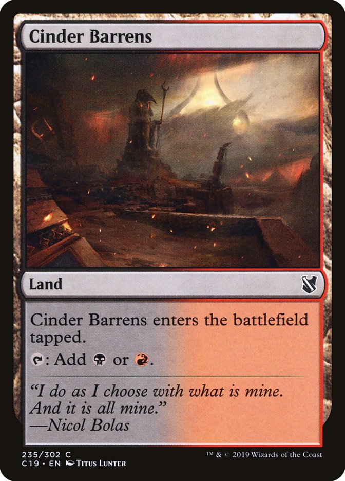 Cinder Barrens [Commander 2019] | GrognardGamesBatavia