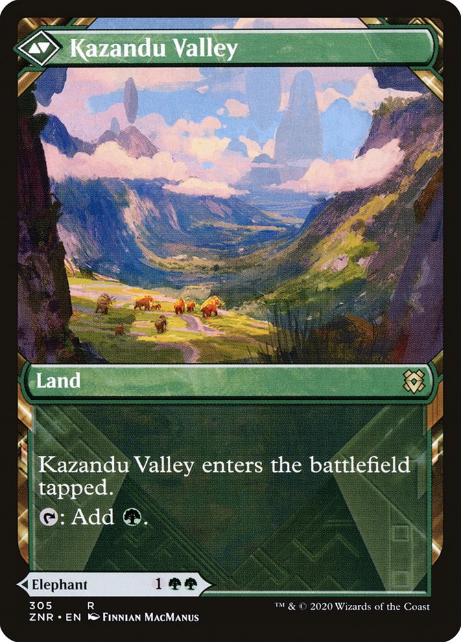 Kazandu Mammoth // Kazandu Valley (Showcase) [Zendikar Rising] | GrognardGamesBatavia