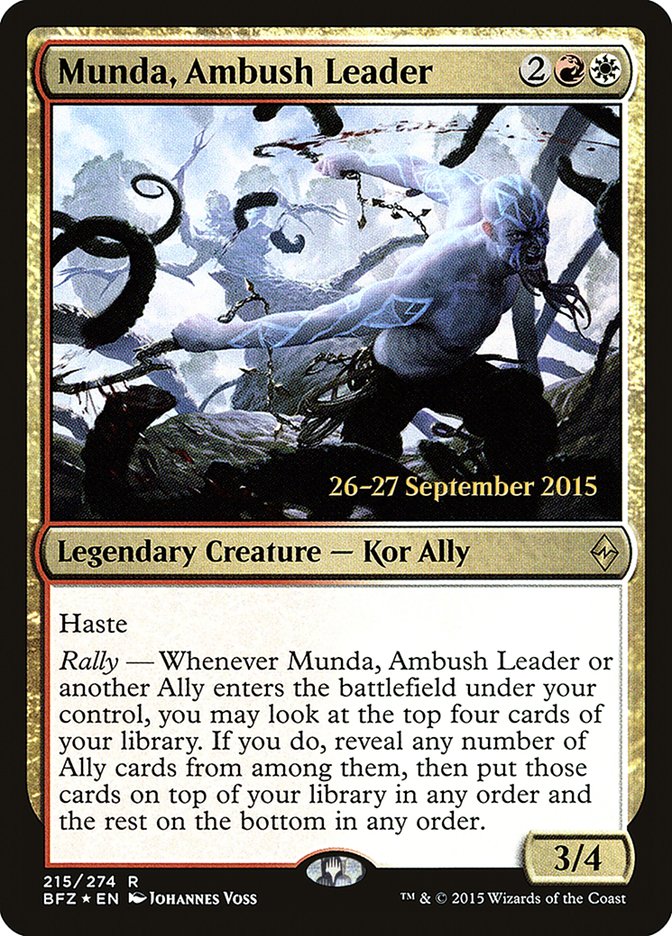 Munda, Ambush Leader [Battle for Zendikar Prerelease Promos] | GrognardGamesBatavia