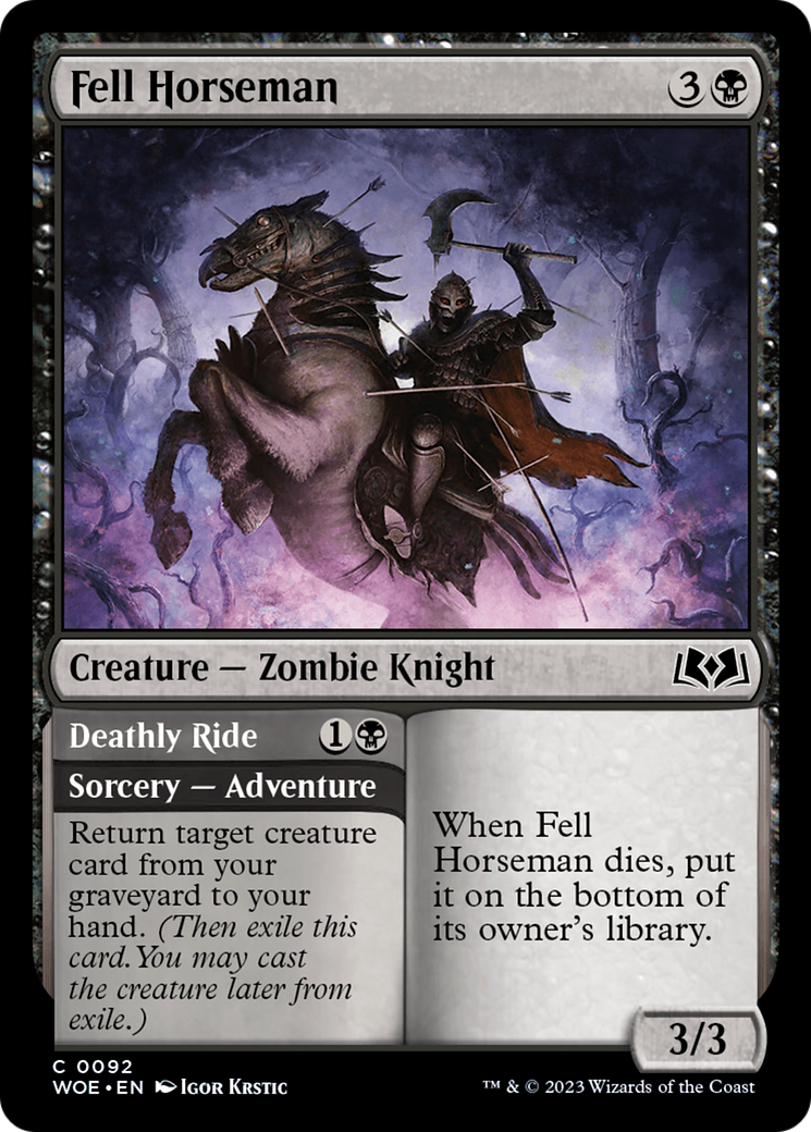 Fell Horseman // Deathly Ride [Wilds of Eldraine] | GrognardGamesBatavia