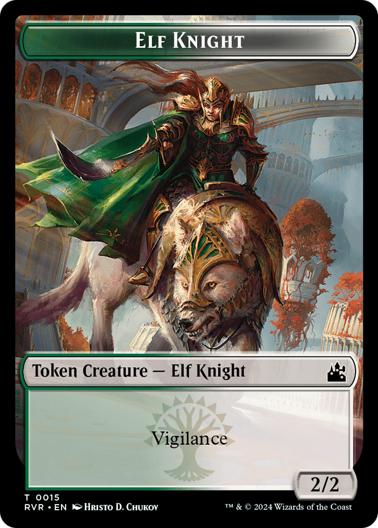 Elf Knight // Centaur Double-Sided Token [Ravnica Remastered Tokens] | GrognardGamesBatavia