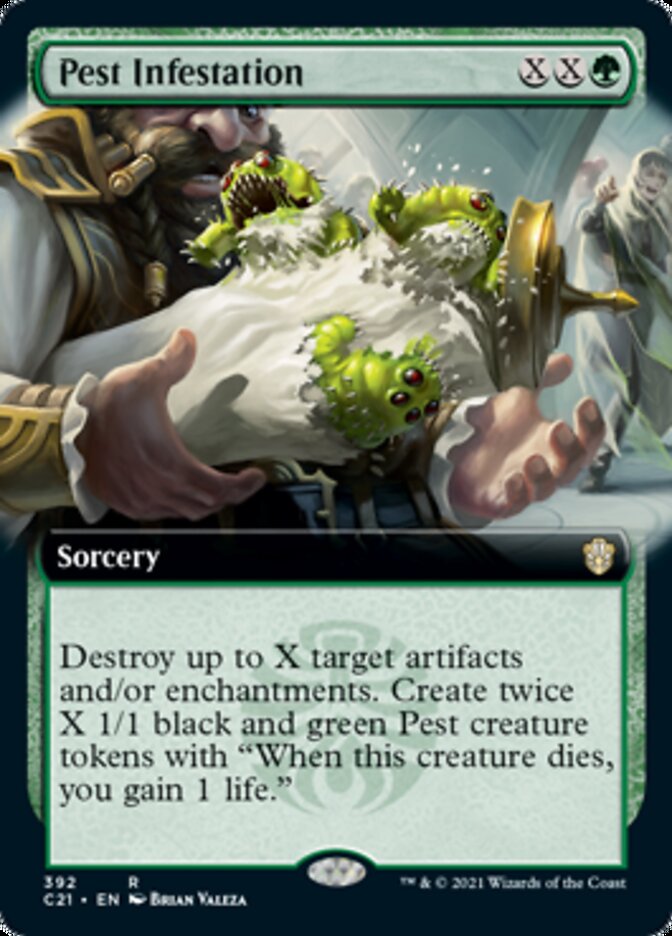 Pest Infestation (Extended Art) [Commander 2021] | GrognardGamesBatavia